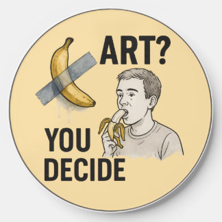 Art or Snack? The Banana Debate Wireless Charger