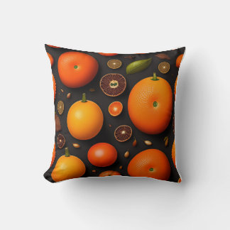 Art Orange design Throw Pillow
