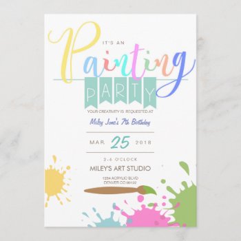 Art | Paining Party Invite by RedefinedDesigns at Zazzle