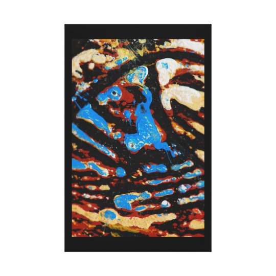 Art paint oils blue black canvas print