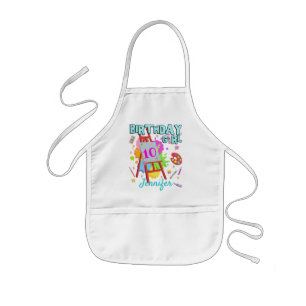 Art Paint Painting Splatter Birthday Girl Matching Kids' Apron
