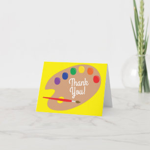 Art Paint Palette Cute 1st Birthday Party Card