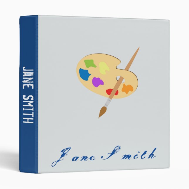 Art paint pallet with brush student folder (Front/Spine)