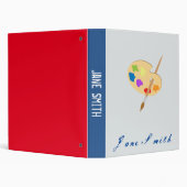 Art paint pallet with brush student folder | Zazzle