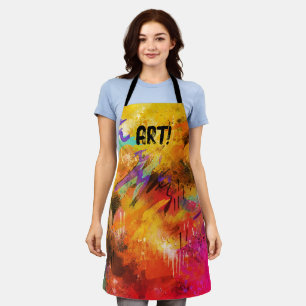 ART! painted pre-messied up  Apron