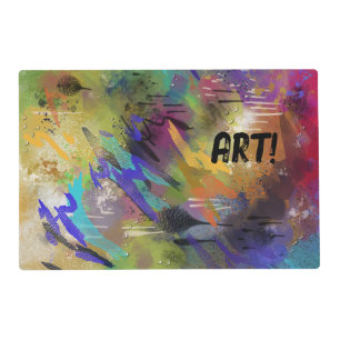 ART! painted pre-messied up  Placemat