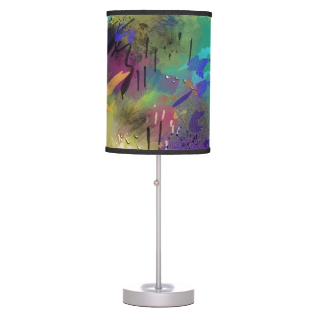 ART! painted pre-messied up  Table Lamp (Front)