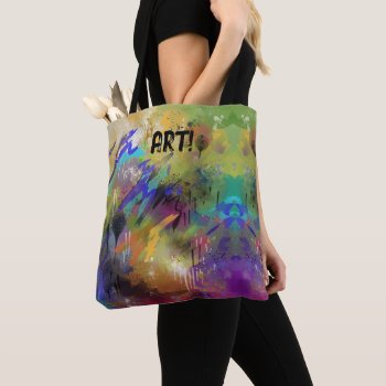 Art! Painted Pre-messied Up  Tote Bag by Shadowind_ErinCooper at Zazzle