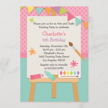 Art Painting Birthday Party Invitation by eventfulcards at Zazzle