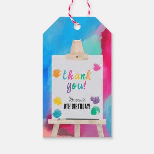 Art Painting Craft Artist Paint Birthday Thank You Gift Tags