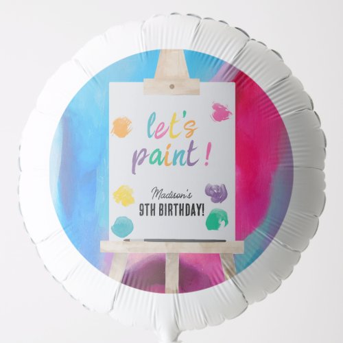 Art Painting Craft Artist Paint Birthday Theme Balloon