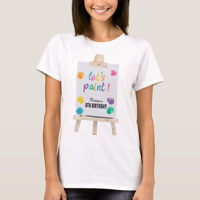 Art Painting Craft Artist Paint Birthday Theme Mom T-Shirt (Front)