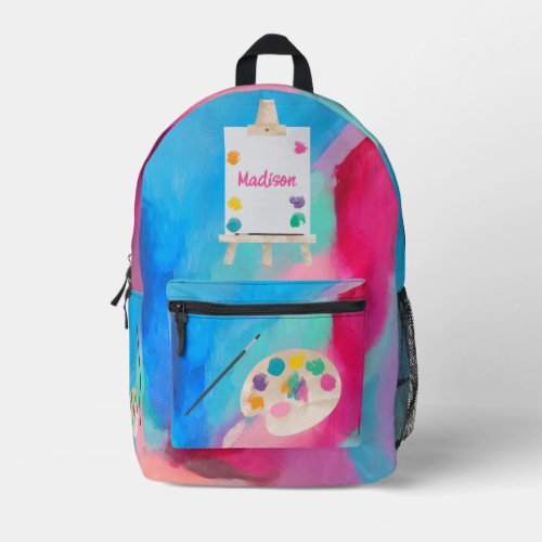 Art Painting Craft Artist Paint School Printed Backpack