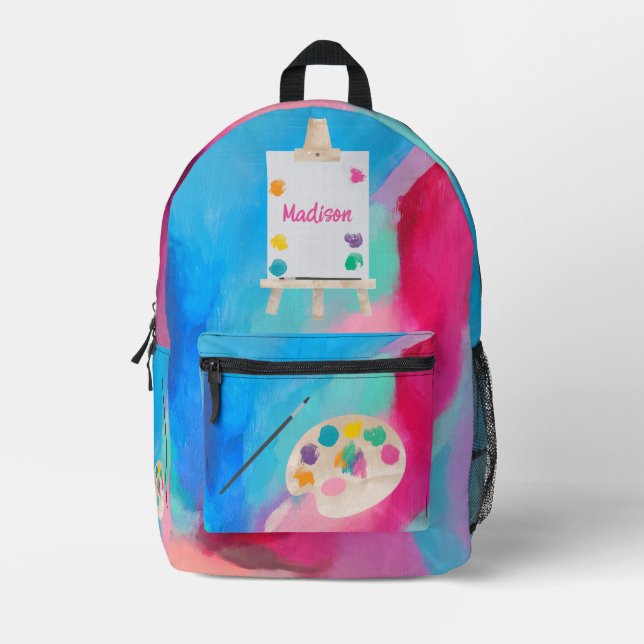 Art Painting Craft Artist Paint School Printed Backpack (Front)