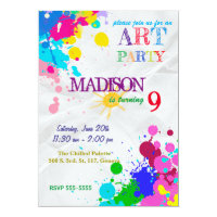 Art / Painting Party Birthday Invitation