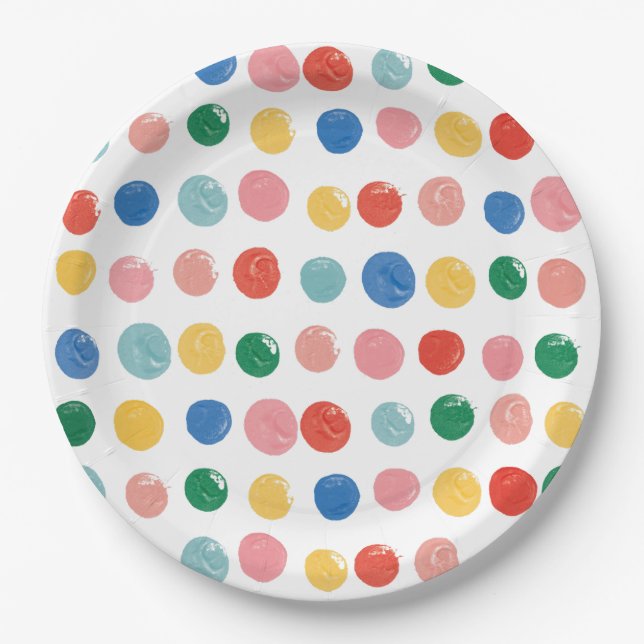 Art Painting Party Painting Kids Birthday Paper Plates (Front)