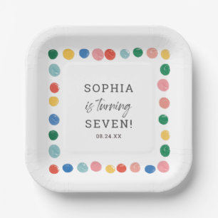 Art Painting Party Painting Kids Birthday Paper Plates