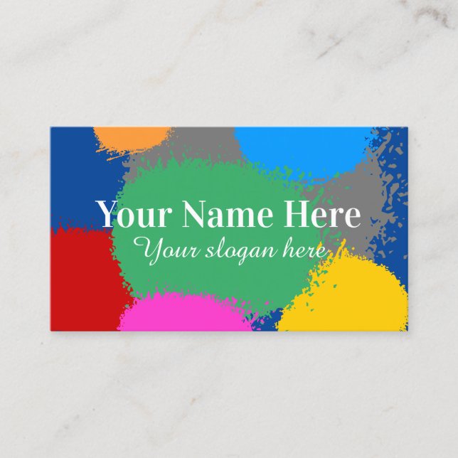 Art painting teacher business card template (Front)