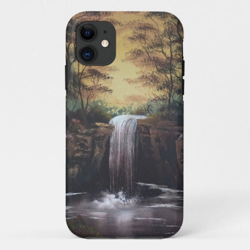 Art painting Waterfall Bob Ross iPhone 11 Case