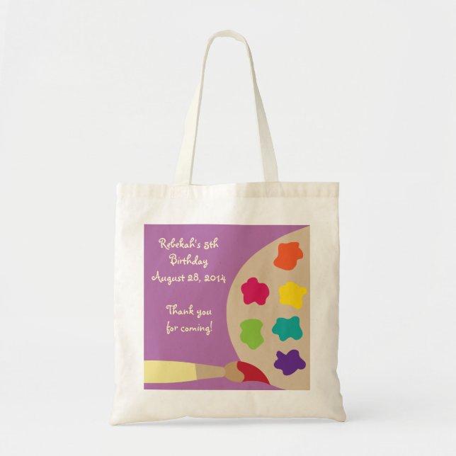 Art Palette Personalized Bag - Purple (Front)