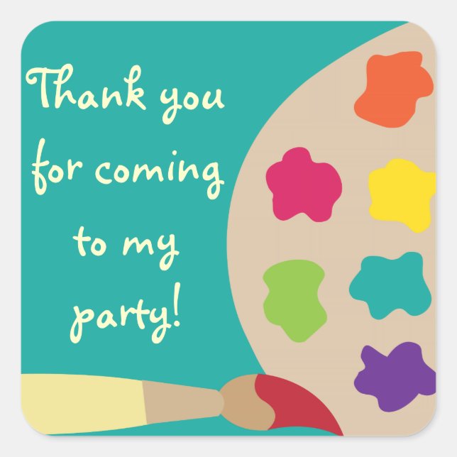 Art Palette Stickers - Teal (Front)