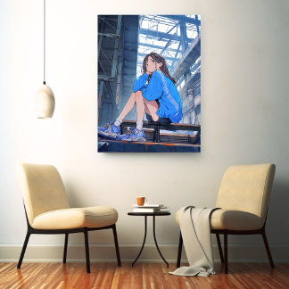 Art Panel | JK Sushi Girl GenerativeAI Canvas Print