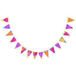 Art Party Birthday age bunting Bunting Flags