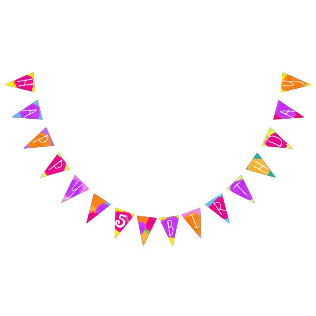 Art Party Birthday age bunting Flags (All)