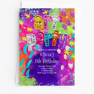 Art Party Birthday Invitation