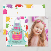 Art Party Birthday Invitation Painting Craft Party