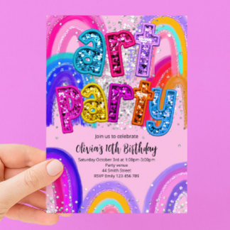 Art Party Birthday Painting Party Invitation