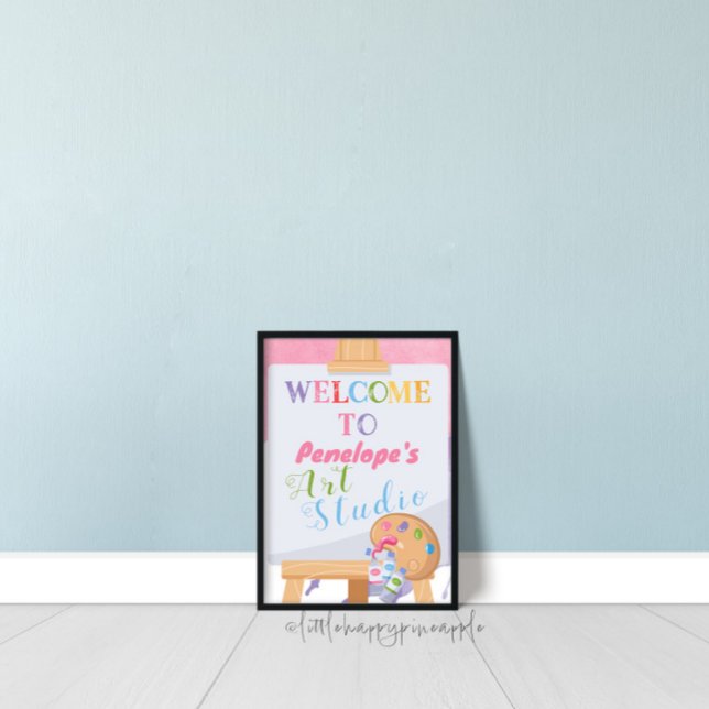 Art Party Birthday Welcome Party Sign (Creator Uploaded)