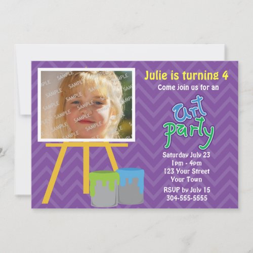 Art Party Custom Invitations