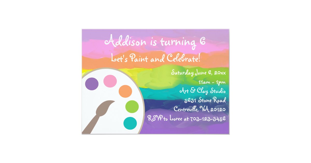 Art Party Invitation