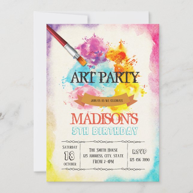 Art party invitation (Front)