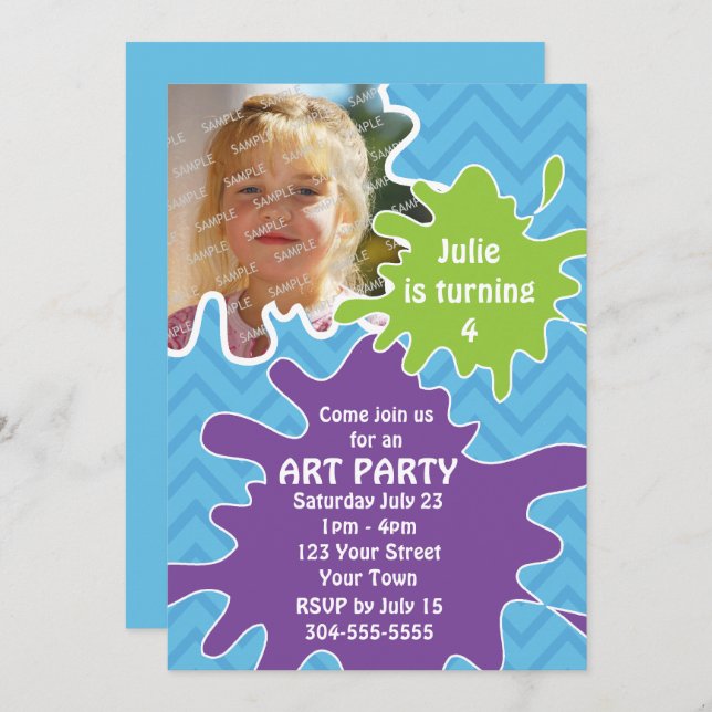 Art Party Invitation (Front/Back)