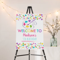 Art Party Paint Party Birthday Welcome Foam Board