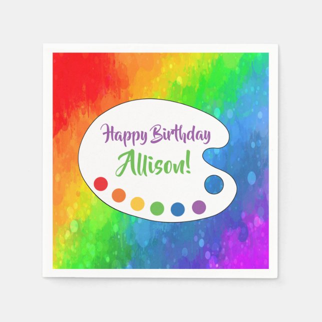 Art Party | Paint Party Custom Napkins (Front)