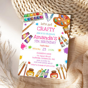 Art Party Painting Birthday Invitation