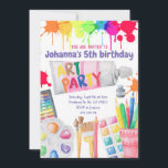 Art Party Paints Kids Birthday Invitation<br><div class="desc">Unleash your child's creativity with our Art Party Paints Kids Birthday Party Invitation! Featuring vibrant paint splashes, paintbrushes, and palettes, this invitation sets the stage for a colorful and artistic birthday celebration. Perfect for young artists, it promises a fun-filled event where kids can express their creativity and imagination. Get ready...</div>