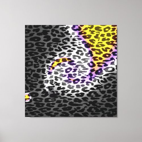 Art pattern leopard fur abstract texture 3 canvas print