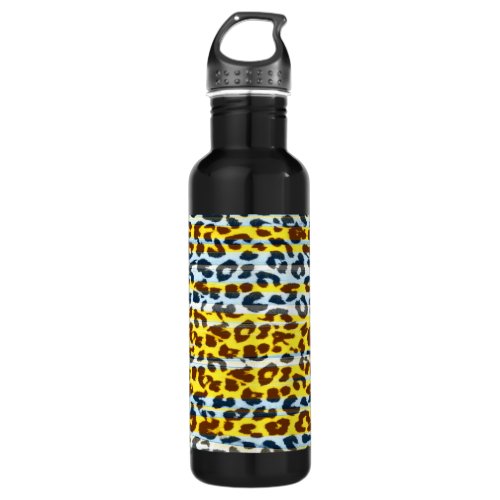 Art pattern leopard fur abstract texture 3 stainless steel water bottle