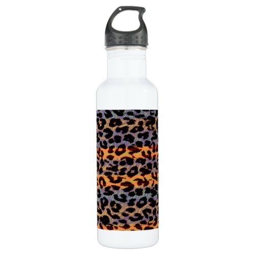 Art pattern leopard fur abstract texture 5 water bottle