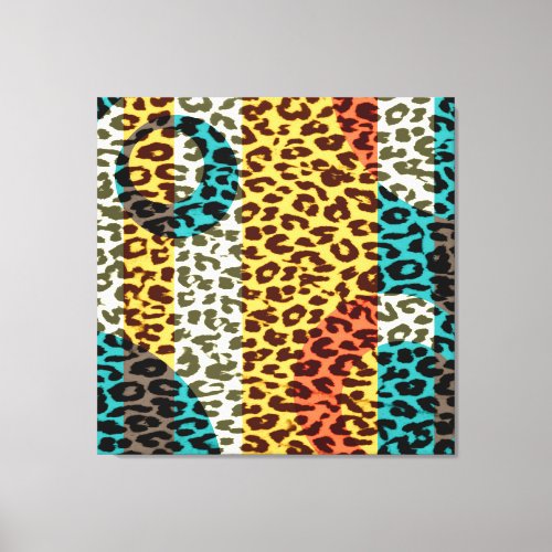 Art pattern leopard fur abstract texture canvas print