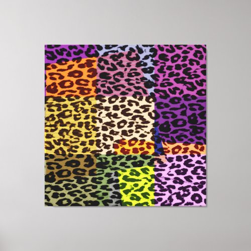 Art pattern leopard fur abstract texture canvas print