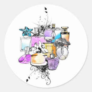 Art perfumes classic round sticker