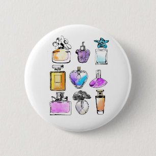 Art perfumes pinback button