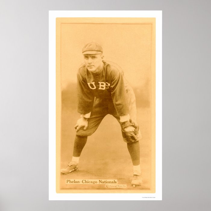 Art Phelan Chicago Cubs Baseball 1914 Print