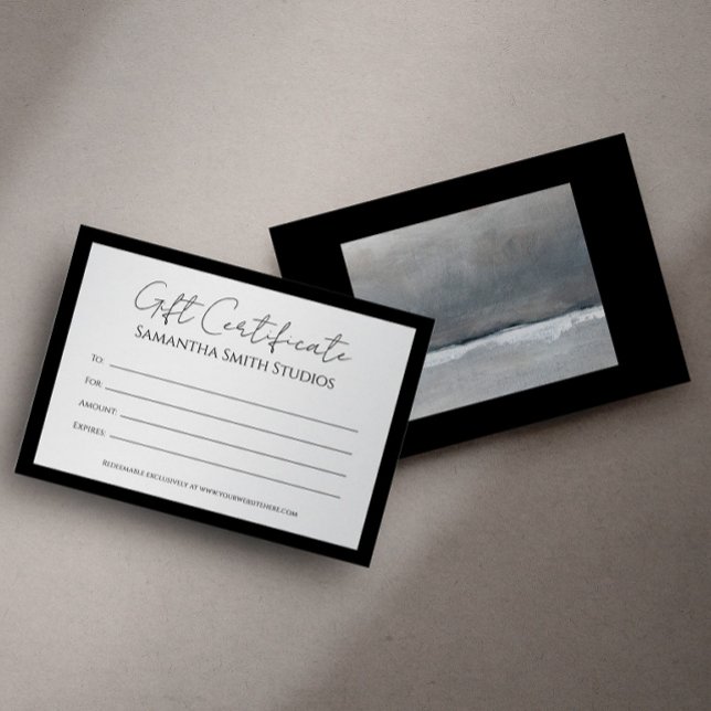 Art Photo Customizable Gift Certificate Template  (Creator Uploaded)