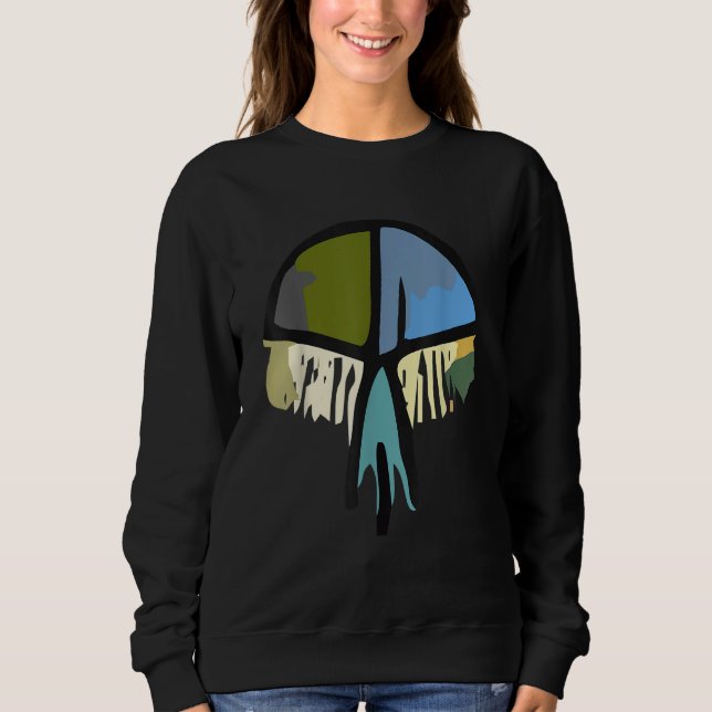 Art picture watercolor animals and fishes  jellyfi sweatshirt (Front)